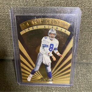 Pinnacle 1997 Troy Aikman 24 KT Gold card. Cowboys